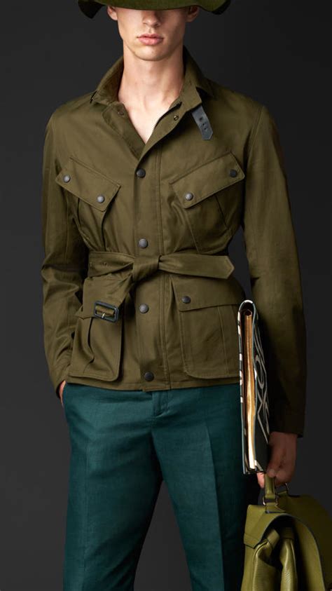 burberry twill dress coat|Cotton Field Jacket in Heron .